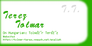 terez tolmar business card